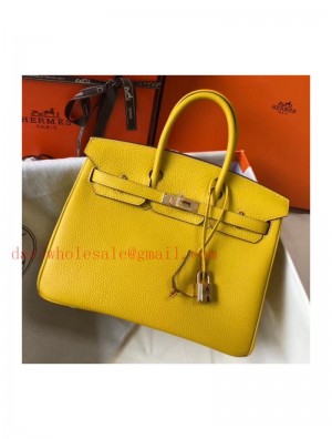 Replica Hermes Birkin 25cm Bag In Taupe Clemence Leather GHW